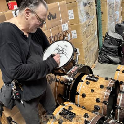 Terry Bozzio's DW 1990s - 20 Piece Tamo Ash – Jeff Beck, Mick Jagger, Stevie Ray Vaughan Drum Set. Signed! image 3