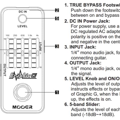 Mooer Graphic G Five-Band Equalizer True Bypass Free Shipment,price include the import duty for US buyer image 4