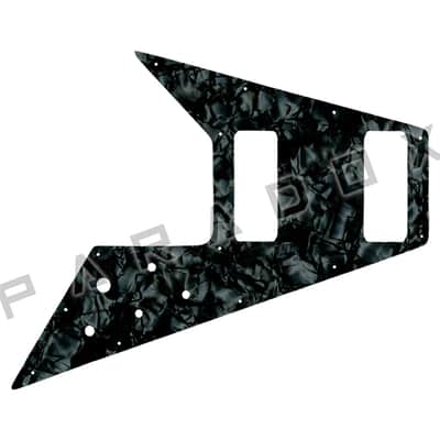 Custom Pickguard For 1998 Made in Korea Epiphone Flying V Bass - Black Pearl/Black/White/Black .090"