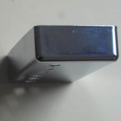 used (light medium relic'd) genuine Gibson PRPC-015 Chrome Bridge Humbucker Cover - BRIDGE pole spacing: 52mm -- 2 and 1/16 inch image 24