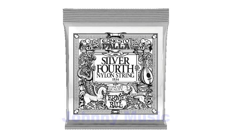 Ernesto Palla Silver 4th Nylon Classical Guitar Single D String Ag-plated Cu-wrapped over nylon multifilament core precision manufactured to most-exacting specs .030" gauge medium tension image 1