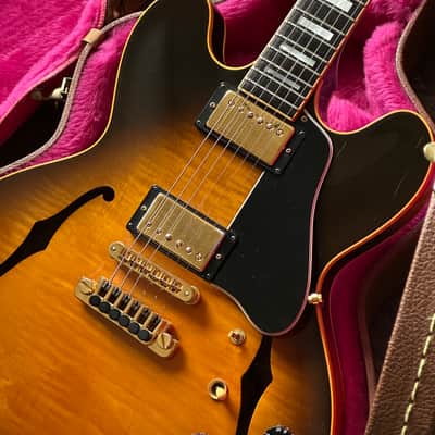 1990 Gibson ES-347 Flamed Maple Body Tobacco Burst with Original Case image 6