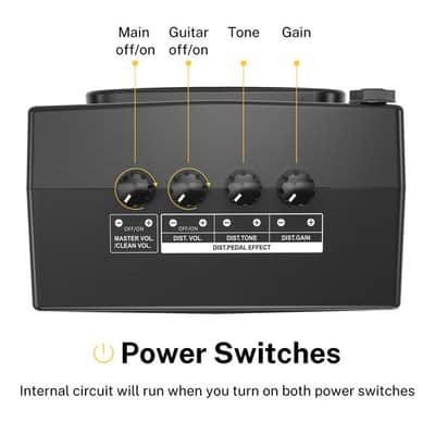 3 Watt Mini Electric Guitar Amplifier Rechargeable Classical Mini Guitar AMP Portable Two Channels image 4