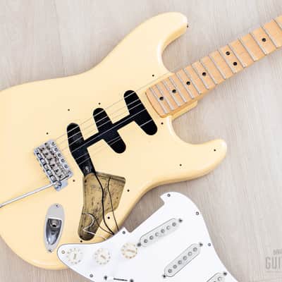 2016 Fender Yngwie Malmsteen Signature Stratocaster Yellow White w/ Seymour Duncan YJM & Tweed Case, Japan MIJ image 19