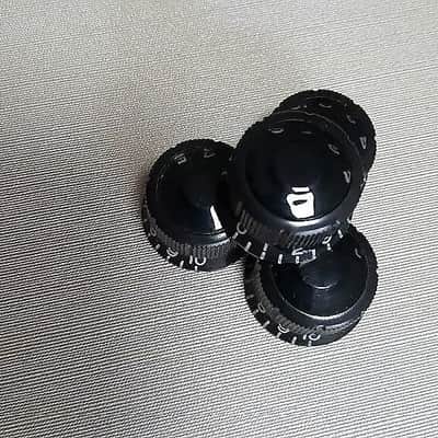4 Piece Black Ibanez Sure Grip III Guitar Tone and Volume Knobs image 1