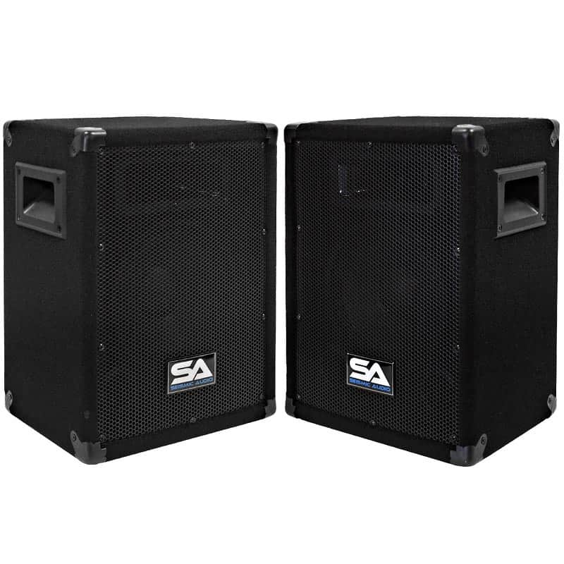 Pair 8" PA DJ Pro Audio Band Speakers 150 W NEW Monitor image 1