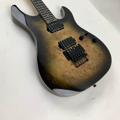 ESP E-II SN-II Nebula Black Burst Burled Maple Electric Guitar + Hard Case B-Stock Made in Japan image 8