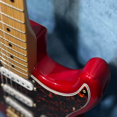 Fender Deluxe Super Strat 2001 - Crimson Red Transparent image 7