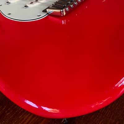 MJT VTS Stratocaster in Coral Red with CS body, Fender Vintage Noiseless Pickups and All Parts neck. Stratocaster 2018 onwards - Custom Relic image 4