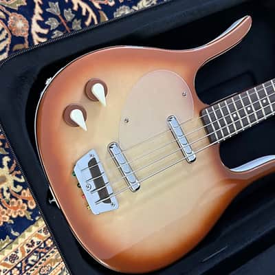 Danelectro Long Horn 58 Bass LEFTY ZURDO ( Super Limited) W/ Foam Case Copper Burst image 4