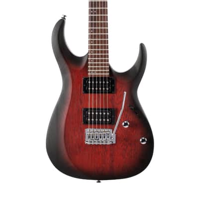 Cort X100OPBB Electric Guitar - Open Pore Black Cherry Burst image 2