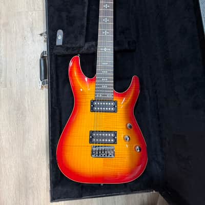2015 Schecter USA Custom Shop Sunset Classic II 7 Ace Burst FM/MAH ME image 2