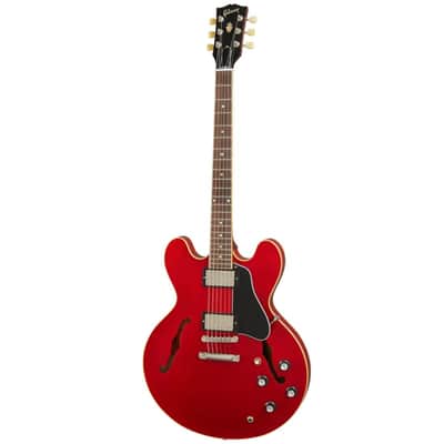 Gibson ES-335 Satin Semi-Hollow Guitar w/ Hardshell Case - Satin Cherry image 2