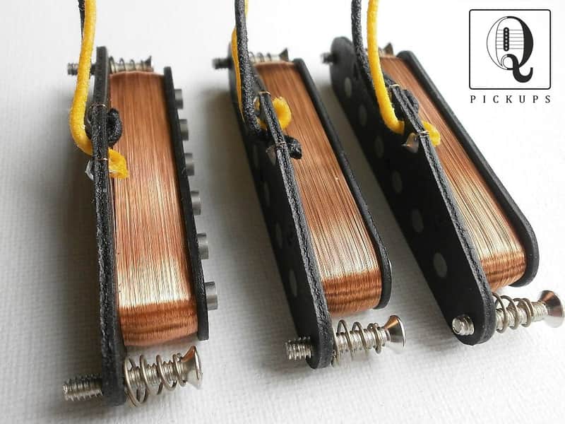 Stratocaster Guitar SET A4 HOT Bridge 15kOhm Custom Strat Pickups Hand Wound by Q pickups Fit Fender image 1
