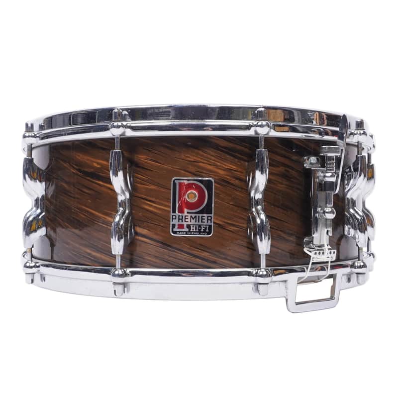 Premier Royal Ace Hi-Fi Snare 14x5.5 Late 1950s Birch w/ Beech Re-Rings – Duroplast – Collector Grade-14" x 5"