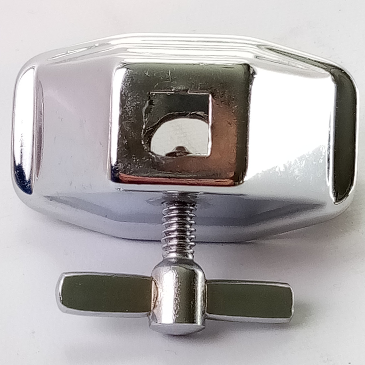 Ludwig Bass Drum Spur Mount 3/8" Hole Vintage 70s Curved Square Rod Style USA — main photograph