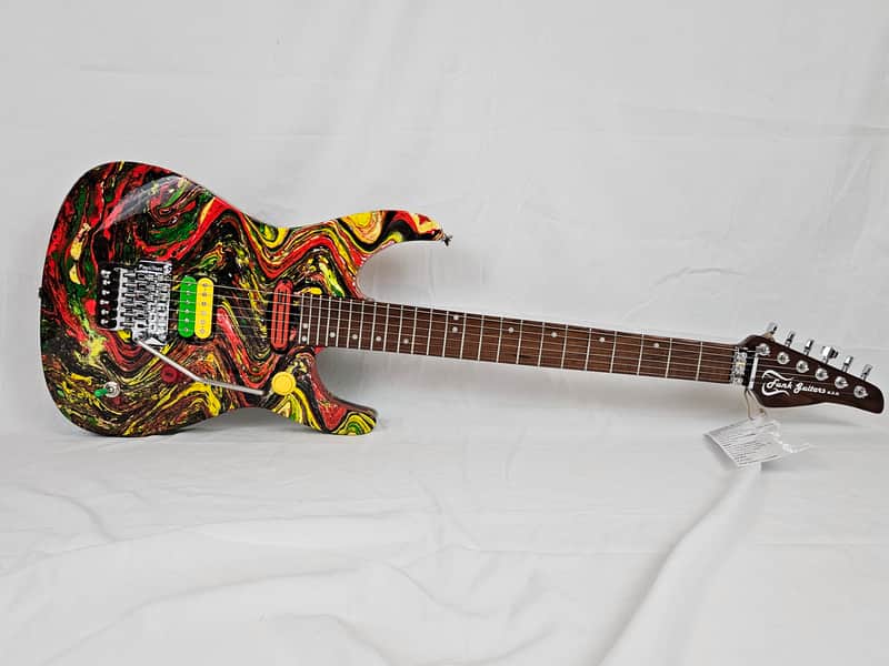 Funk Guitars USA Triple S Swirl Guitar super Strat w/ Floyd Rose & DiMarzio Pickups Shred Steve Vai Ibanez JEM DNA style image 1