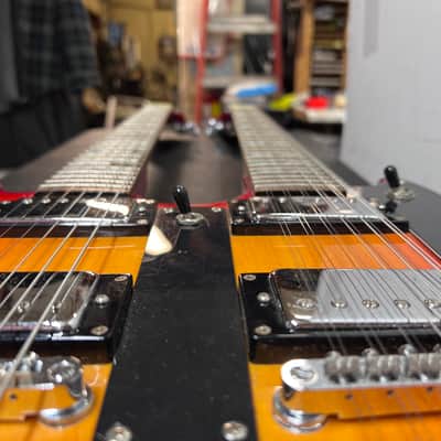 Galveston Double Neck Guitar  Cherry Red 6 string &12 string image 6