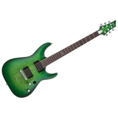 C-1 Platinum - Satin Green Burst Schecter image 1