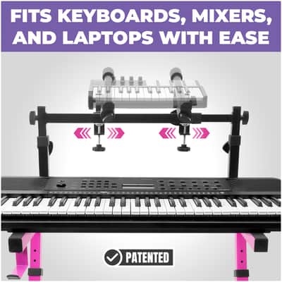 Liquid Stands 2 Tier Keyboard Stand Attachment - Double Stand Extender for Square Tube Z-Style Piano Stands image 7