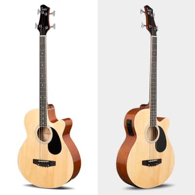 🎸Acoustic Electric Bass Guitar with a Rosewood Fretboard +Soft Case/Gig Bag +Strap +Cable +Picks!🎸 image 17