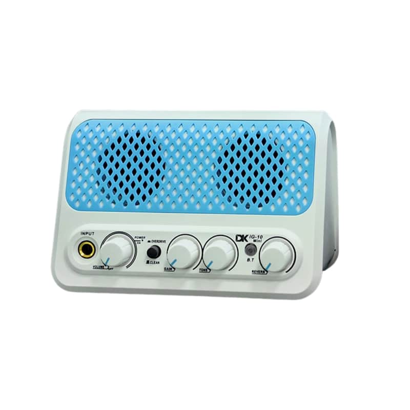 DK iG-10 Mini Portable Guitar Amp with Bluetooth, Reverb Rechargeable Battery - White image 1