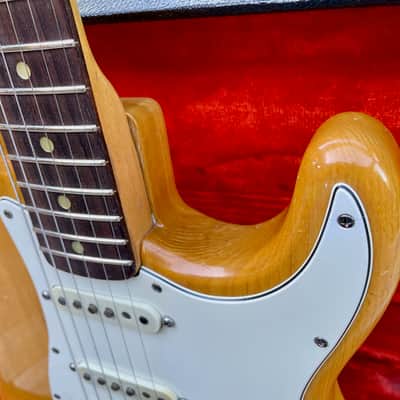 Vintage 1974 Fender Stratocaster Natural Hardtail image 13