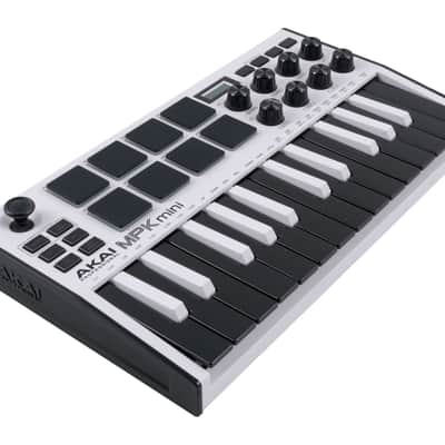 Akai MPK Mini mk3 SE Keyboard Controller (White) [USED] image 2