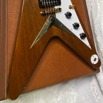 NEW! Gibson Custom 1958 Mahogany Flying V Reissue Electric Guitar - Antique Natural, VOS - WOW - Authorized Dealer - Only 6.4lbs! - G07539 image 7