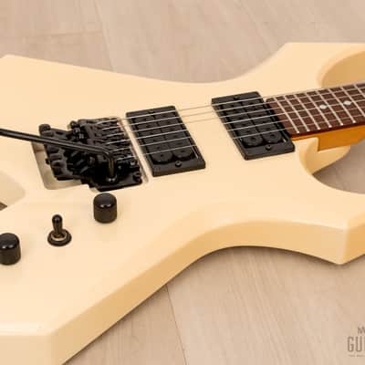 1992 BC Rich Warlock WGR-2X NJ Series White w/ Reverse Headstock & Floyd Rose, Japan image 6