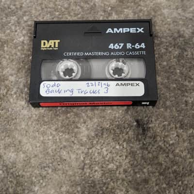 Soda – Britpop Band Collectible AMPEX DAT “Backing Tracks 3” – Excellent w/ Original Master Label & Studio Notes image 2