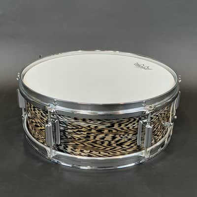 1960s Rogers Luxor Black Onyx Snare Drum 5x14 image 6