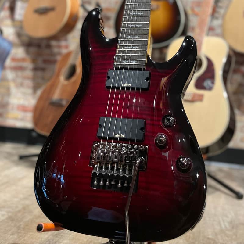 Schecter Demon 7 FR Crimson Red Burst image 1