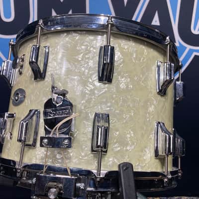 Rogers -1960s Dyna-Sonic 10x14" Marching Snare Drum, White Marine Pearl image 5