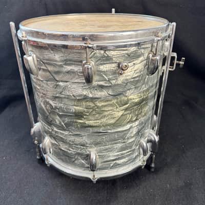 USED Slingerland 14x14 Floor Tom, Light Blue Pearl, 1963 image 3