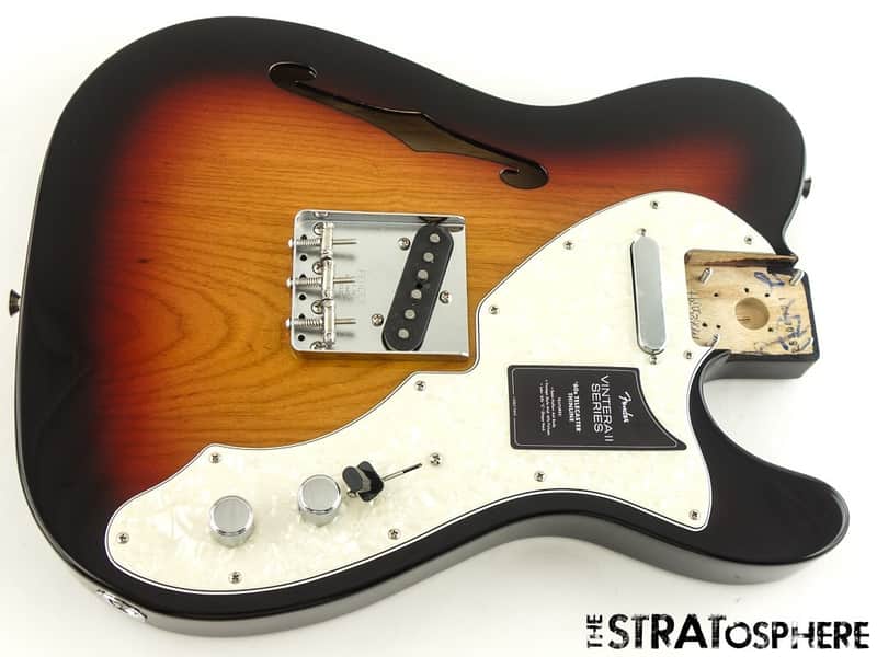 Fender Vintera II 60s Telecaster Thinline Tele LOADED BODY, Ash 3TS Sunburst image 1