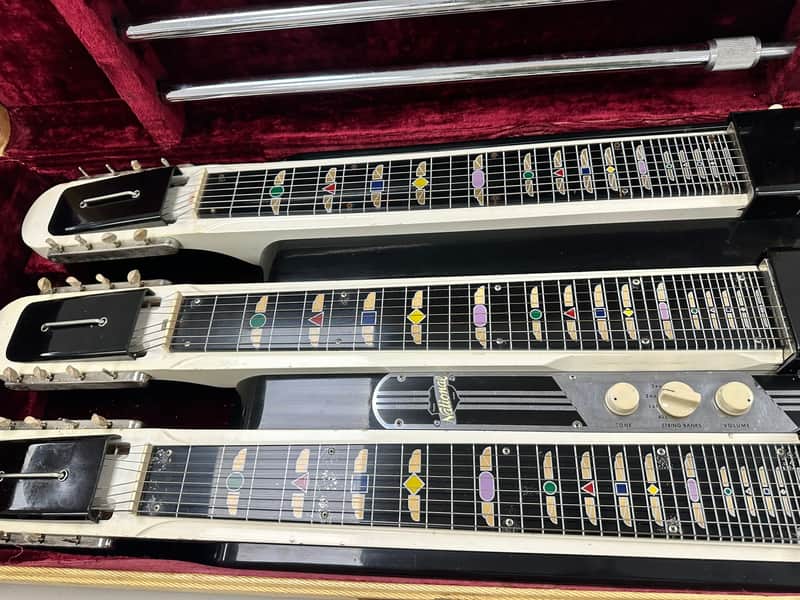 1956 National Triple-Neck Hawaiian Black & White Lap Steel Guitar, Serial #X 69224.. ... image 1