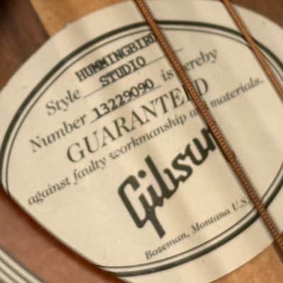 2019 Gibson Montana Hummingbird Studio image 3