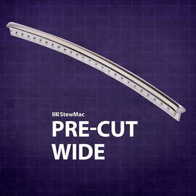 StewMac Pre-Cut Wide Fretwire Set, Wide/Pyramid, 12" Radius, 24-pieces image 2