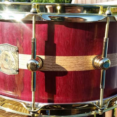 SnareBear 14x7 Grizzly PH Purple Heart Stave Snare Drum image 2