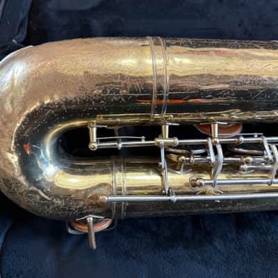Selmer brand Baritone saxophone with case, USA image 10