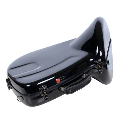 Crossrock French Horn Case - Fiberglass Hardshell Bell Undetachable Hard Case with Backpack Straps image 2