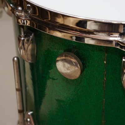 Gretsch 12/14/18/4x14" Round Badge Drum Set - 1950s Green Sparkle image 13