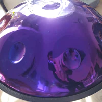 Handpan - D kurd Tuning 2024s - purple mistic reflection image 3