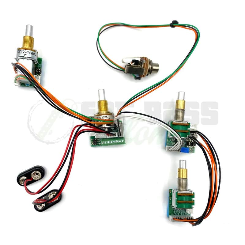 Mike Pope Flex Core Bass Preamp - (FC87PP) 2 Pickups-4 knob (VolPP-BL-Hi Mid/Lo Mid Stack-Bass/Treble Stack) image 1
