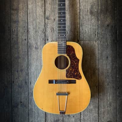 1967 Gibson B45-12-N 12 Stain Acoustic in Natural finish with hard shell case image 2