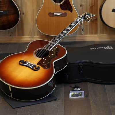 Minty! 2023 Gibson Custom Shop SJ-200 Deluxe Acoustic Guitar Rosewood Burst + OHSC image 1