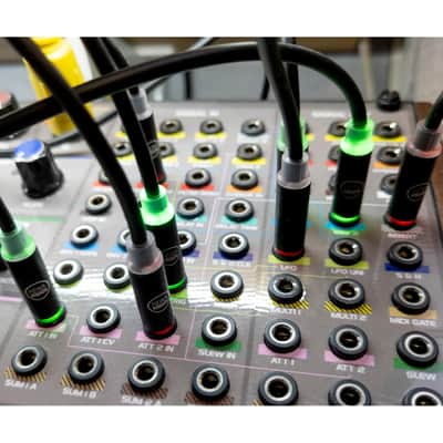 Slimline Led Cv Patch Cables Eurorack Modular Test Leads, 5-Pack (11.8"), Metal Barrel image 5