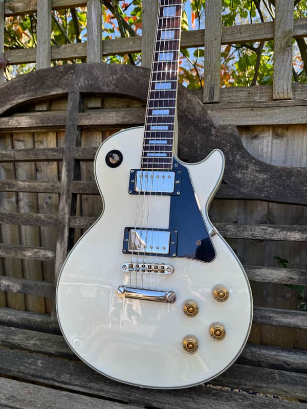Blitz Les Paul Custom by Aria Pro II, 1992 Vintage White, Made in