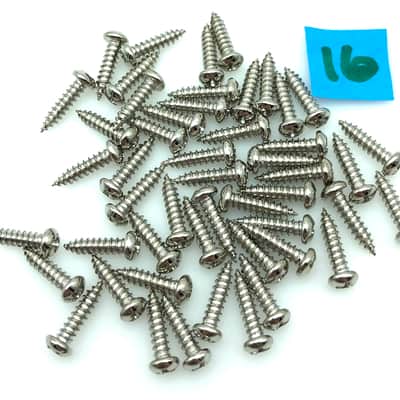 7 Kluson Vintage Deluxe Style Tuner Mounting Screws Set NOS - Nickel image 2